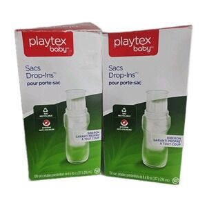 Playtex Baby Nurser Drop-Ins 8-10 Oz BottleLiners 181 New 1 Full‎ Box 1 Partial
